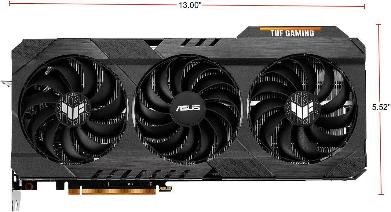Alt view image 2 of 14 - ASUS TUF Gaming Radeon RX 6900 XT 16GB GDDR6 PCI Express 4.0 CrossFireX Support Graphics Card TUF-RX6900XT-O16G-GAMING