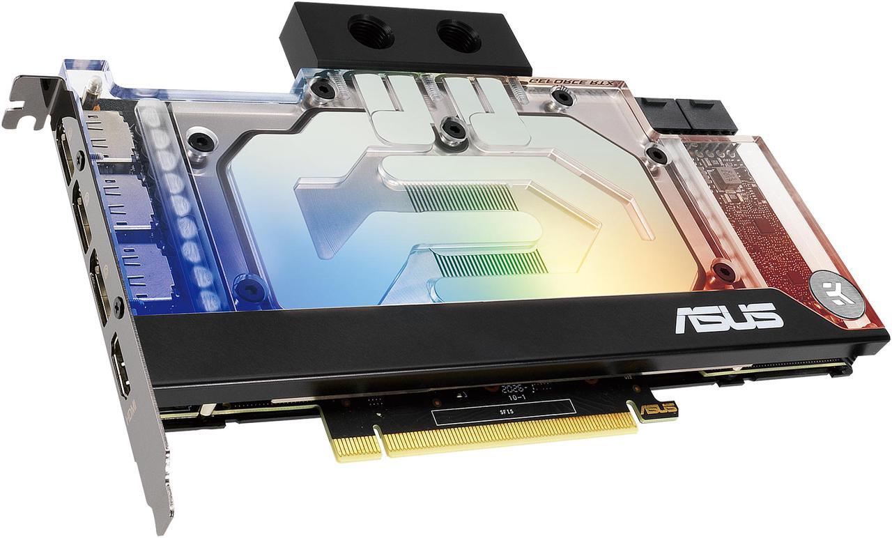 Alt view image 10 of 18 - ASUS EKWB GeForce RTX 3080 10GB GDDR6X (PCIe 4.0, 10GB GDDR6X Memory, HDMI 2.1, DisplayPort 1.4a, Auto-Extreme Technology, Protective Backplate, Single-slot Design, and EK Water Block), RTX3080-10G-EK