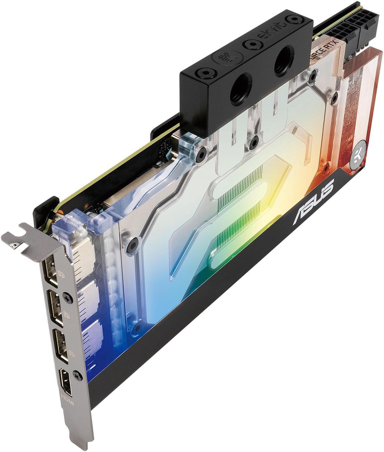 Alt view image 12 of 18 - ASUS EKWB GeForce RTX 3080 10GB GDDR6X (PCIe 4.0, 10GB GDDR6X Memory, HDMI 2.1, DisplayPort 1.4a, Auto-Extreme Technology, Protective Backplate, Single-slot Design, and EK Water Block), RTX3080-10G-EK