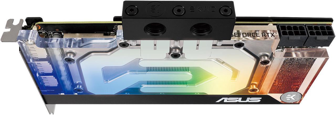 Alt view image 13 of 18 - ASUS EKWB GeForce RTX 3080 10GB GDDR6X (PCIe 4.0, 10GB GDDR6X Memory, HDMI 2.1, DisplayPort 1.4a, Auto-Extreme Technology, Protective Backplate, Single-slot Design, and EK Water Block), RTX3080-10G-EK