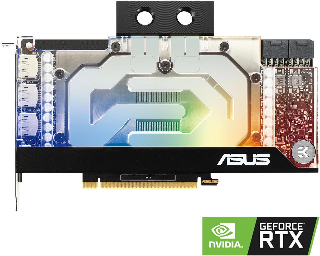 Main image of ASUS EKWB GeForce RTX 3080 10GB GDDR6X (PCIe 4.0, 10GB GDDR6X Memory, HDMI 2.1, DisplayPort 1.4a, Auto-Extreme Technology, Protective Backplate, Single-slot Design, and EK Water Block), RTX3080-10G-EK