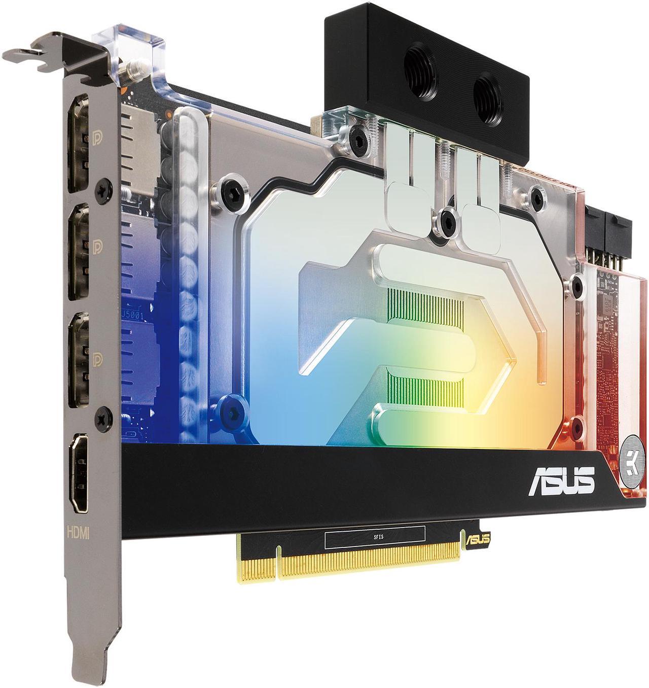 Alt view image 7 of 18 - ASUS EKWB GeForce RTX 3080 10GB GDDR6X (PCIe 4.0, 10GB GDDR6X Memory, HDMI 2.1, DisplayPort 1.4a, Auto-Extreme Technology, Protective Backplate, Single-slot Design, and EK Water Block), RTX3080-10G-EK
