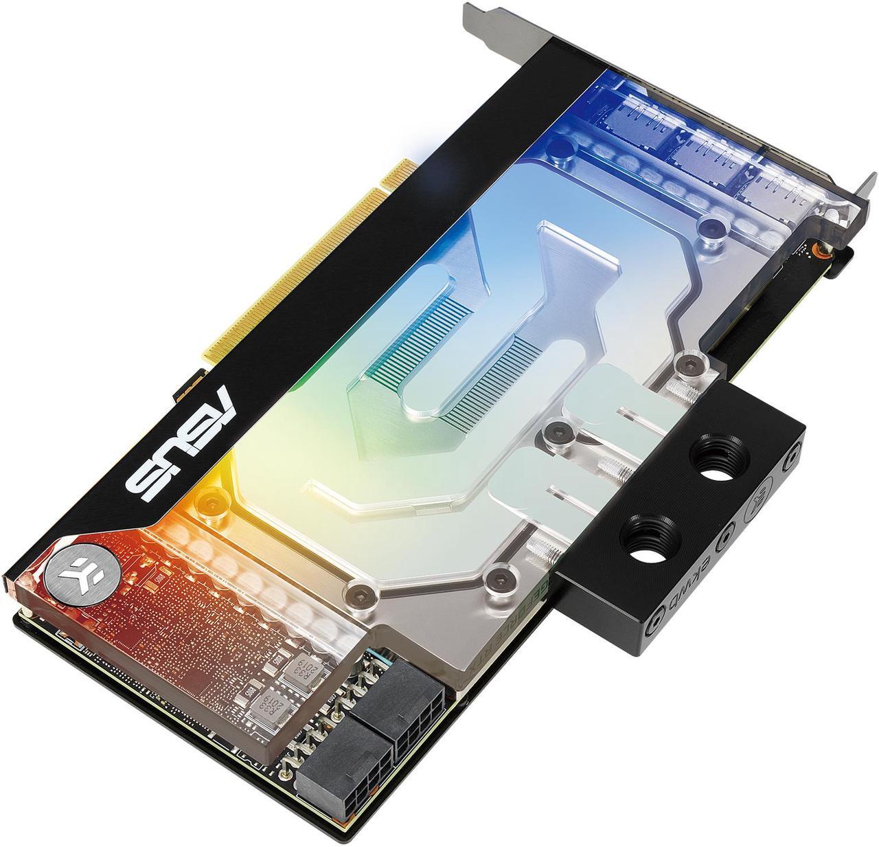 Alt view image 14 of 18 - ASUS EKWB GeForce RTX 3080 10GB GDDR6X (PCIe 4.0, 10GB GDDR6X Memory, HDMI 2.1, DisplayPort 1.4a, Auto-Extreme Technology, Protective Backplate, Single-slot Design, and EK Water Block), RTX3080-10G-EK