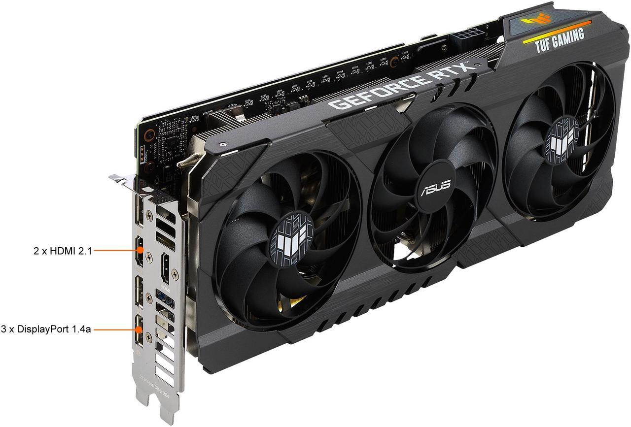 Alt view image 5 of 11 - ASUS TUF Gaming GeForce RTX 3060 12GB GDDR6 PCI Express 4.0 Graphics Card TUF-RTX3060-O12G-GAMING