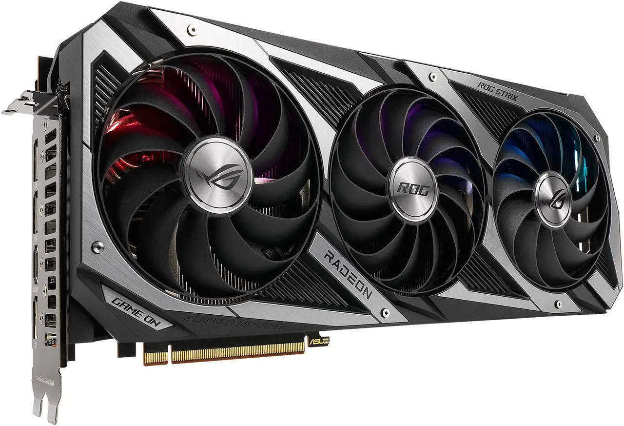 Alt view image 6 of 15 - ASUS ROG STRIX Radeon RX 6700 XT OC Edition Gaming Graphics Card (AMD RDNA 2, PCIe 4.0, 12GB GDDR6, HDMI 2.1, DisplayPort 1.4a, Axial-tech Fan Design, 2.9-slot, Super Alloy Power II, GPU Tweak II) - ROG-STRIX-RX6700XT-O12G-GAMING