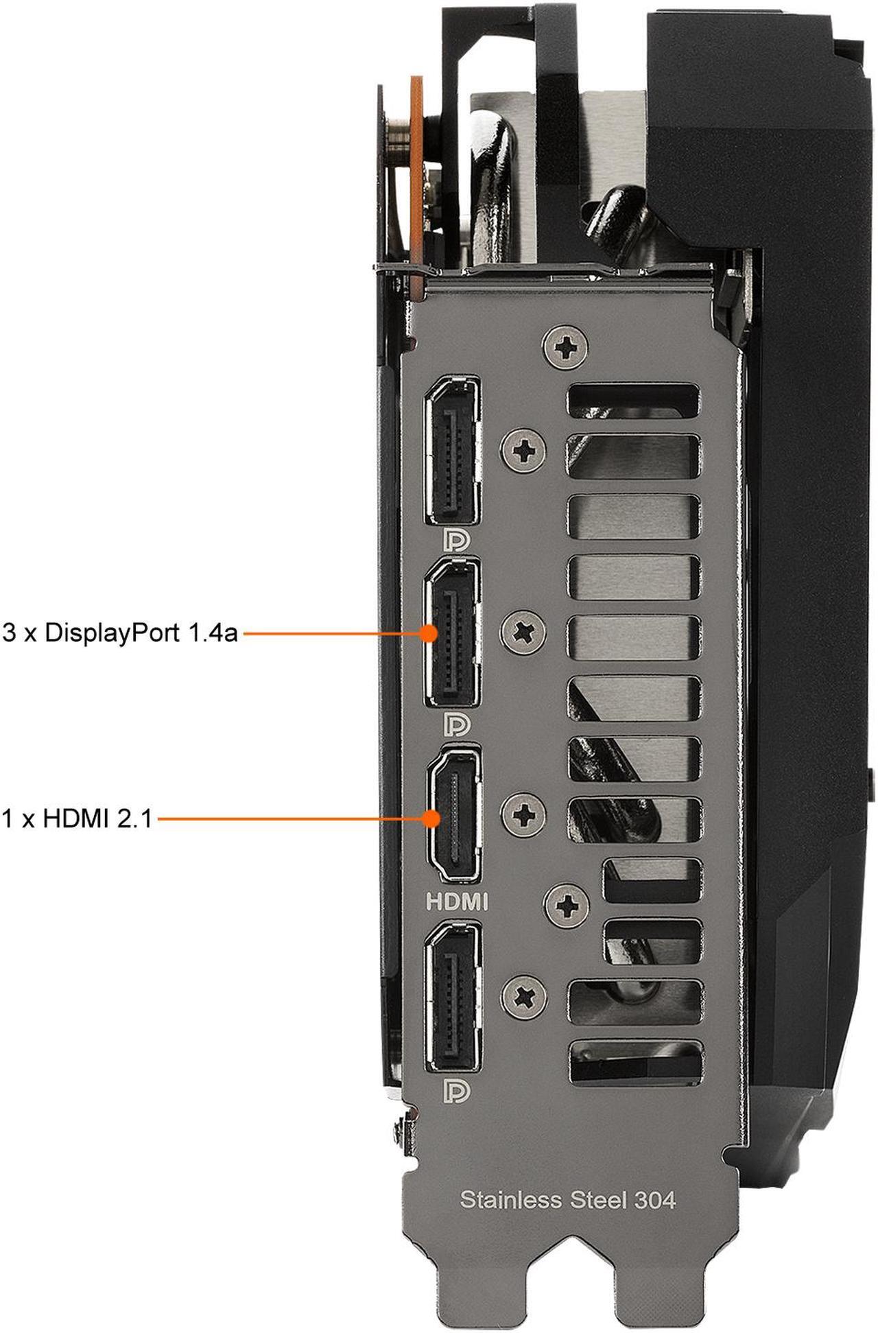 Alt view image 4 of 15 - ASUS ROG STRIX Radeon RX 6700 XT OC Edition Gaming Graphics Card (AMD RDNA 2, PCIe 4.0, 12GB GDDR6, HDMI 2.1, DisplayPort 1.4a, Axial-tech Fan Design, 2.9-slot, Super Alloy Power II, GPU Tweak II) - ROG-STRIX-RX6700XT-O12G-GAMING