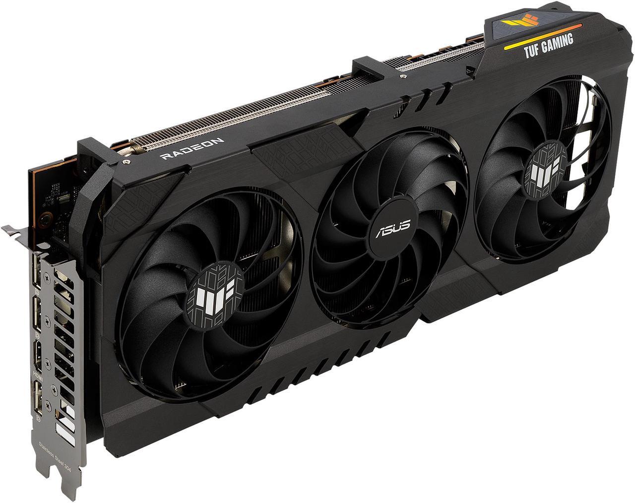 Alt view image 5 of 17 - ASUS TUF Gaming Radeon RX 6700 XT OC Edition Graphics Card (AMD RDNA 2, PCIe 4.0, 12GB GDDR6, HDMI 2.1, DisplayPort 1.4a, Dual Ball Fan Bearings, All-aluminum Shroud, Reinforced Frame, GPU Tweak II) - TUF-RX6700XT-O12G-GAMING
