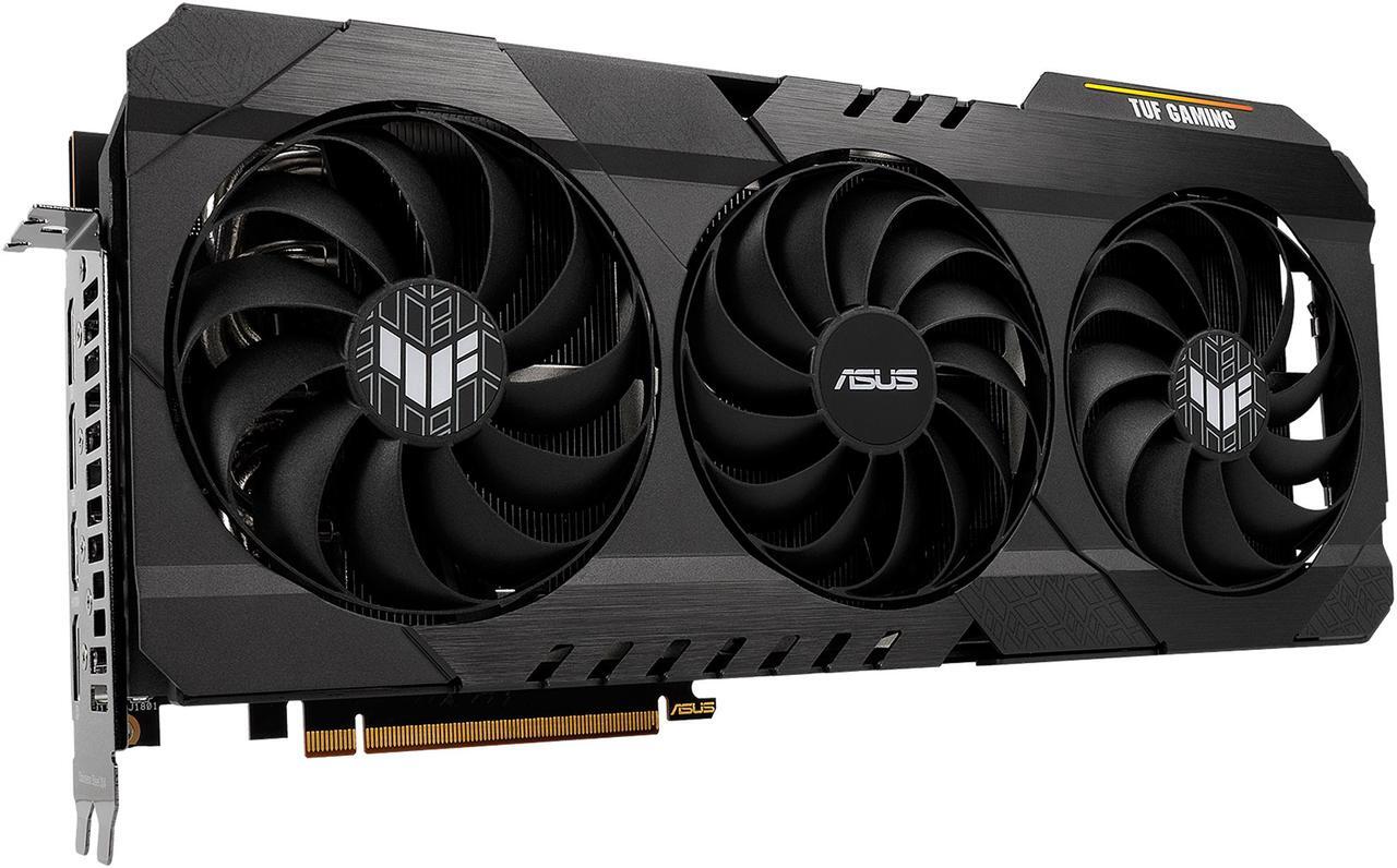 Alt view image 6 of 17 - ASUS TUF Gaming Radeon RX 6700 XT OC Edition Graphics Card (AMD RDNA 2, PCIe 4.0, 12GB GDDR6, HDMI 2.1, DisplayPort 1.4a, Dual Ball Fan Bearings, All-aluminum Shroud, Reinforced Frame, GPU Tweak II) - TUF-RX6700XT-O12G-GAMING