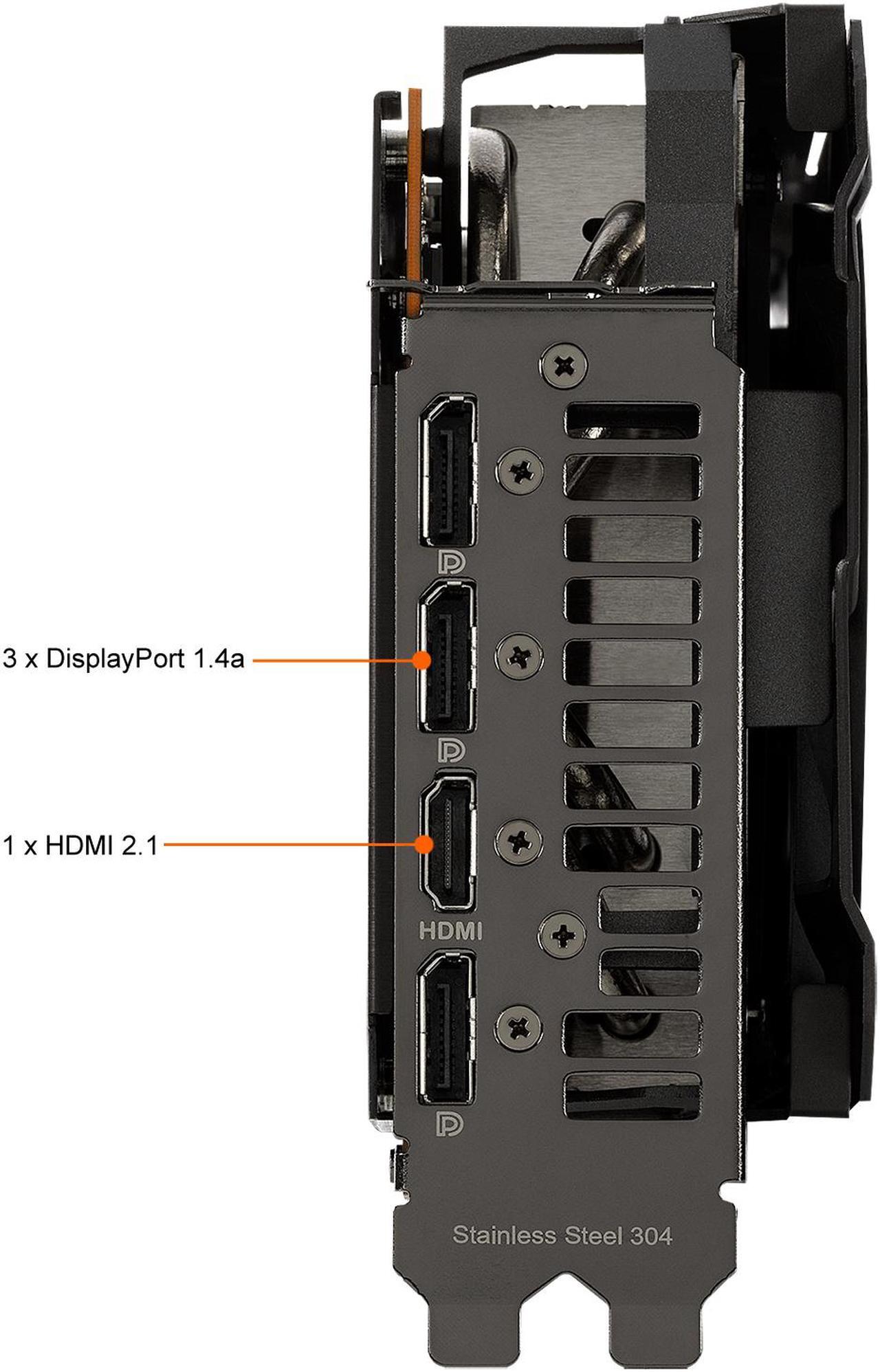 Alt view image 4 of 17 - ASUS TUF Gaming Radeon RX 6700 XT OC Edition Graphics Card (AMD RDNA 2, PCIe 4.0, 12GB GDDR6, HDMI 2.1, DisplayPort 1.4a, Dual Ball Fan Bearings, All-aluminum Shroud, Reinforced Frame, GPU Tweak II) - TUF-RX6700XT-O12G-GAMING