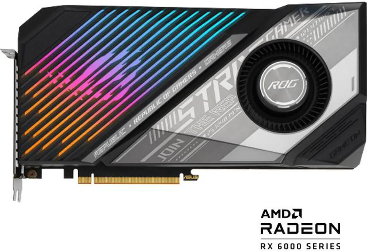 Main image of ASUS ROG Strix Radeon RX 6900 XT 16GB GDDR6 PCI Express 4.0 CrossFireX Support ATX Graphics Card ROG-STRIX-LC-RX6900XT-T16G-GAMING