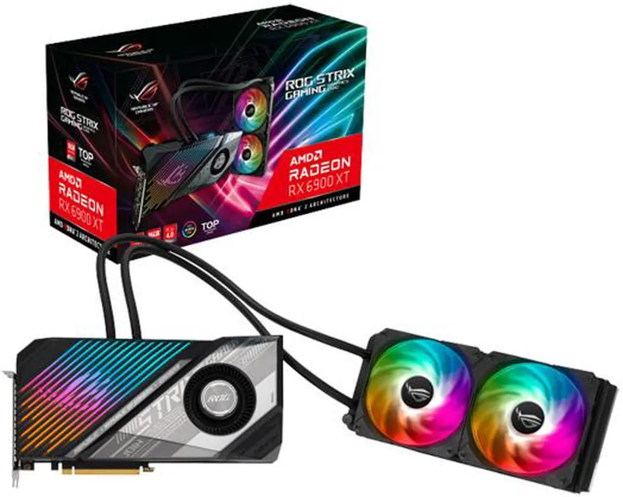 Alt view image 11 of 12 - ASUS ROG Strix Radeon RX 6900 XT 16GB GDDR6 PCI Express 4.0 CrossFireX Support ATX Graphics Card ROG-STRIX-LC-RX6900XT-T16G-GAMING
