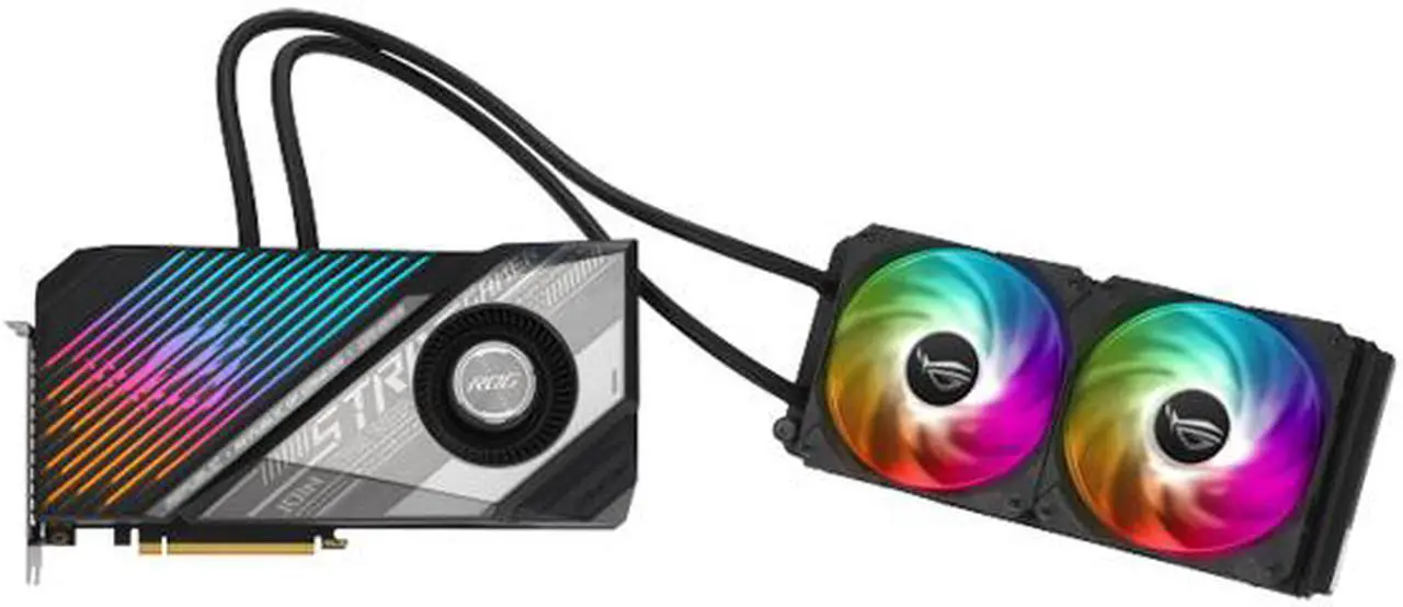Alt view image 9 of 12 - ASUS ROG Strix Radeon RX 6900 XT 16GB GDDR6 PCI Express 4.0 CrossFireX Support ATX Graphics Card ROG-STRIX-LC-RX6900XT-T16G-GAMING
