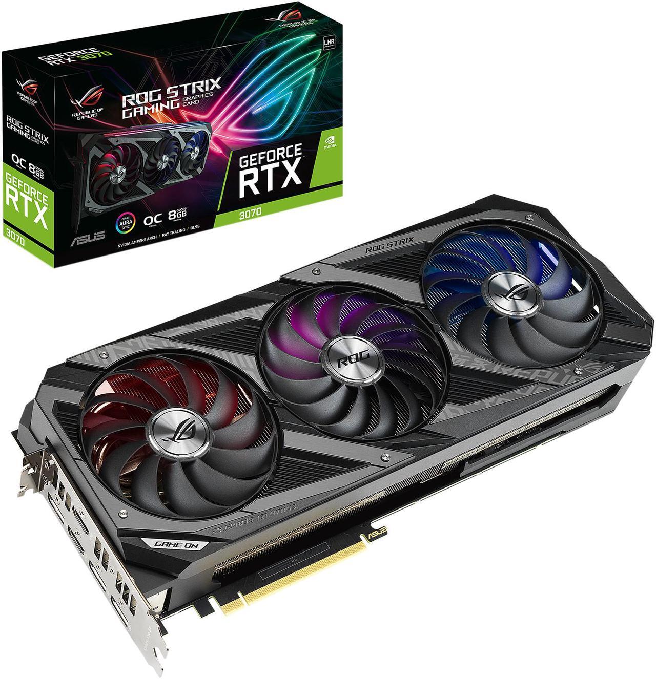 Alt view image 14 of 15 - ASUS ROG Strix GeForce RTX 3070 V2 OC Edition 8GB GDDR6 PCI Express 4.0 Video Card ROG-STRIX-RTX3070-O8G-V2-GAMING (LHR)