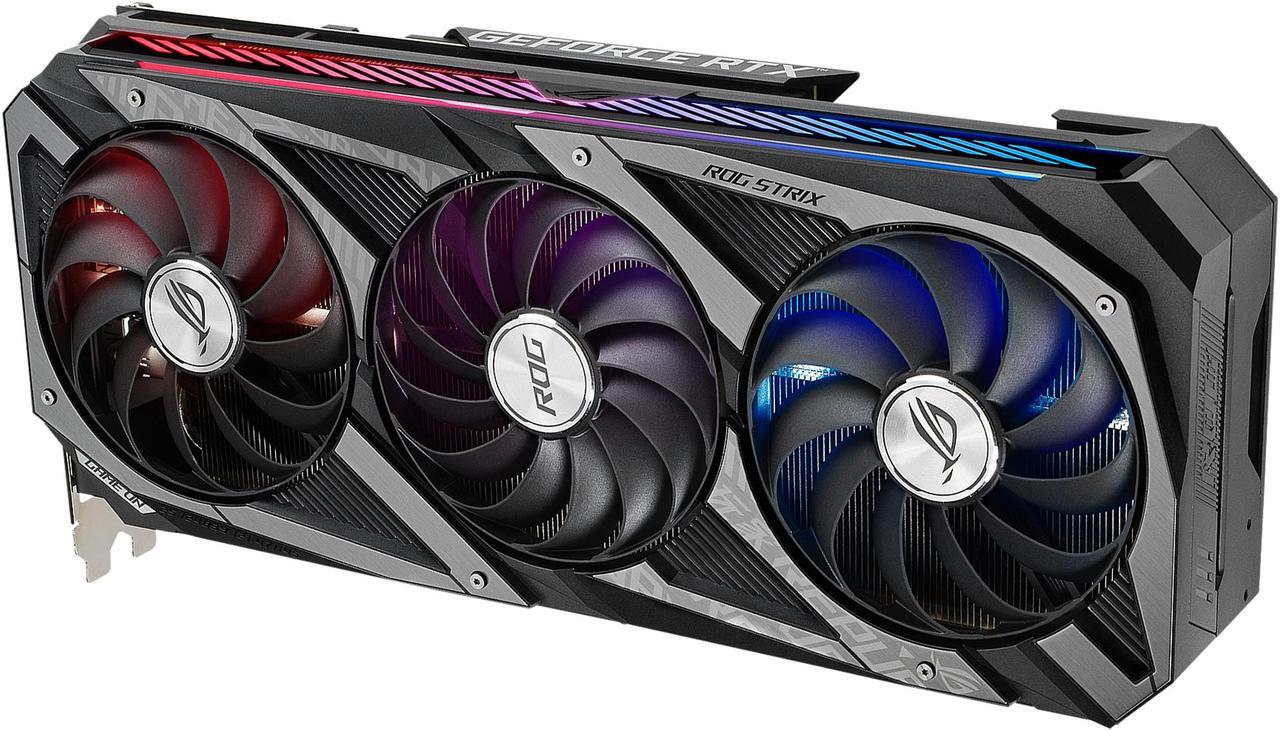Alt view image 11 of 15 - ASUS ROG Strix GeForce RTX 3070 V2 OC Edition 8GB GDDR6 PCI Express 4.0 Video Card ROG-STRIX-RTX3070-O8G-V2-GAMING (LHR)