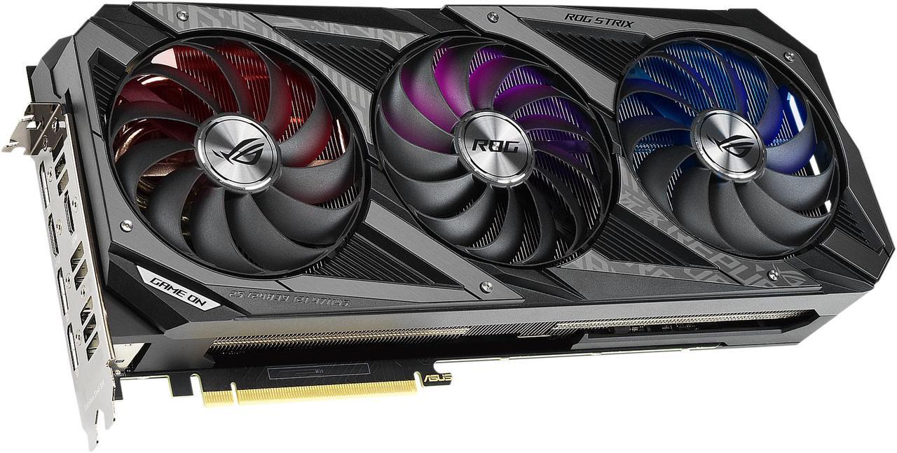 Alt view image 3 of 15 - ASUS ROG Strix GeForce RTX 3070 V2 OC Edition 8GB GDDR6 PCI Express 4.0 Video Card ROG-STRIX-RTX3070-O8G-V2-GAMING (LHR)