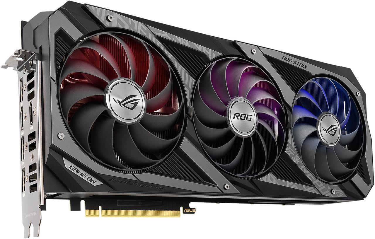 Alt view image 5 of 15 - ASUS ROG Strix GeForce RTX 3070 V2 OC Edition 8GB GDDR6 PCI Express 4.0 Video Card ROG-STRIX-RTX3070-O8G-V2-GAMING (LHR)