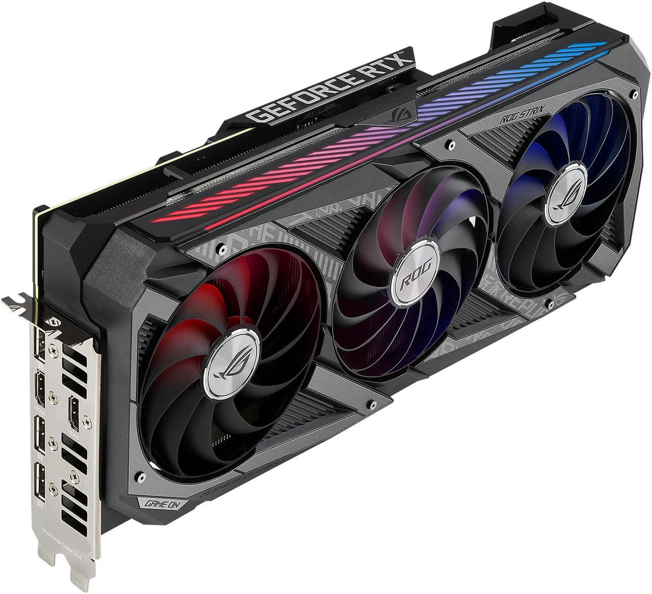 Alt view image 7 of 15 - ASUS ROG Strix GeForce RTX 3070 V2 OC Edition 8GB GDDR6 PCI Express 4.0 Video Card ROG-STRIX-RTX3070-O8G-V2-GAMING (LHR)