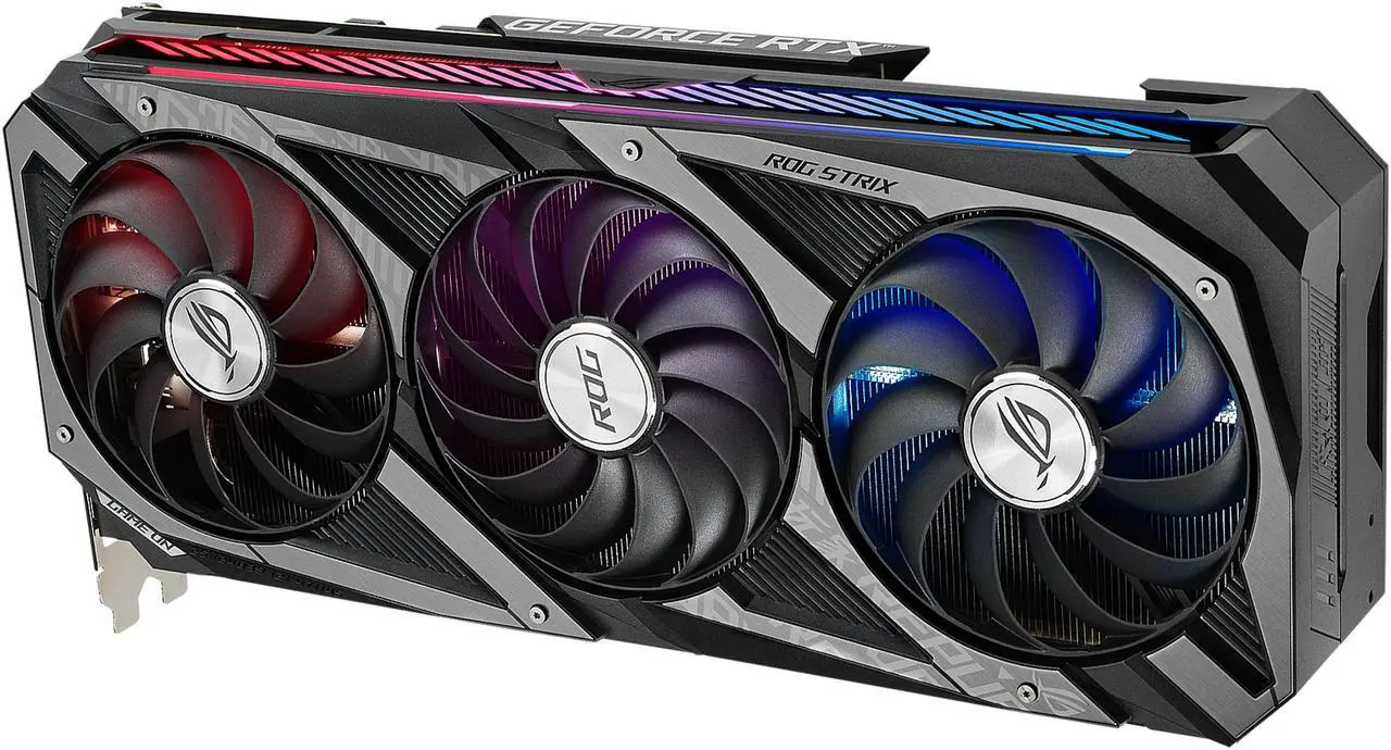 Alt view image 10 of 16 - ASUS ROG Strix NVIDIA GeForce RTX 3060 Ti V2 OC Edition Gaming Graphics Card (PCIe 4.0, 8GB GDDR6, LHR, HDMI 2.1, DisplayPort 1.4a, Axial-tech Fan Design, 2.9-slot, Super Alloy Power II, GPU Tweak II) ROG-STRIX-RTX3060TI-O8G-V2-GAMING