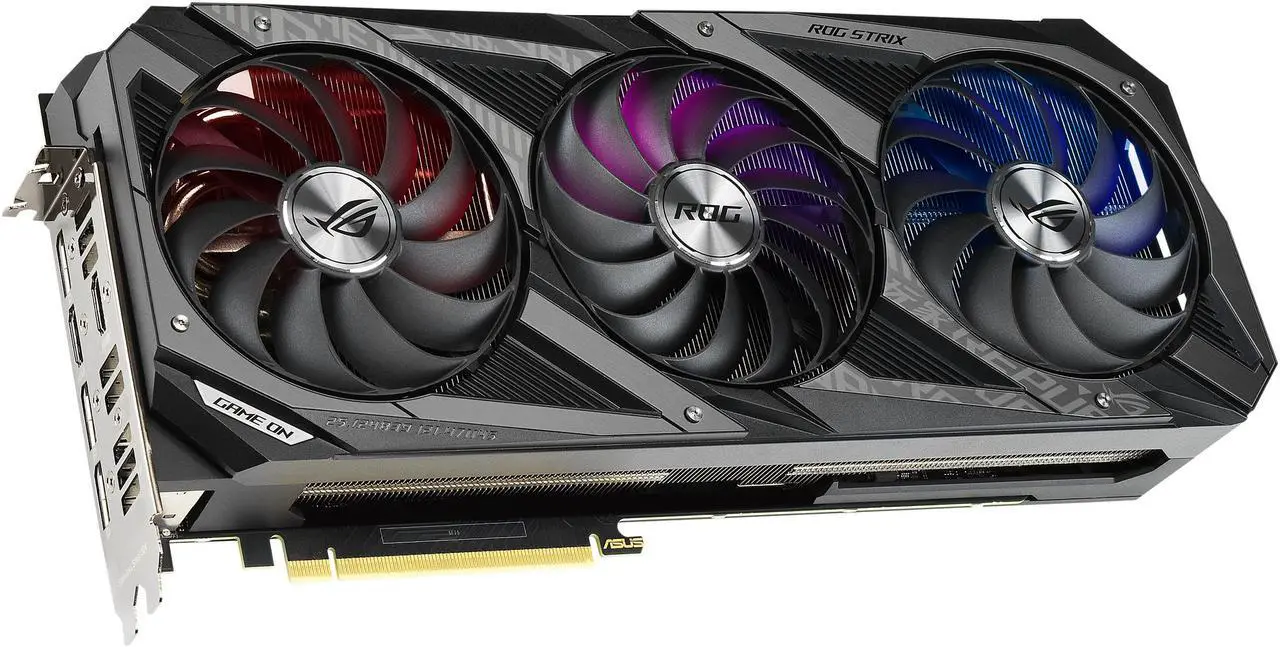 Alt view image 11 of 16 - ASUS ROG Strix NVIDIA GeForce RTX 3060 Ti V2 OC Edition Gaming Graphics Card (PCIe 4.0, 8GB GDDR6, LHR, HDMI 2.1, DisplayPort 1.4a, Axial-tech Fan Design, 2.9-slot, Super Alloy Power II, GPU Tweak II) ROG-STRIX-RTX3060TI-O8G-V2-GAMING