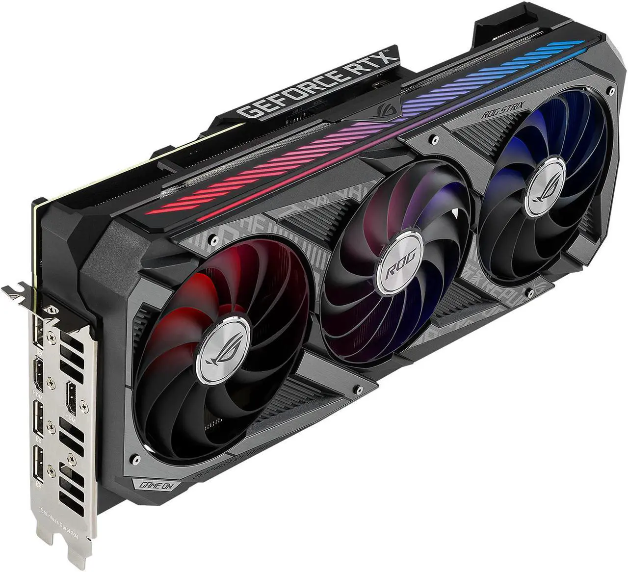Alt view image 6 of 16 - ASUS ROG Strix NVIDIA GeForce RTX 3060 Ti V2 OC Edition Gaming Graphics Card (PCIe 4.0, 8GB GDDR6, LHR, HDMI 2.1, DisplayPort 1.4a, Axial-tech Fan Design, 2.9-slot, Super Alloy Power II, GPU Tweak II) ROG-STRIX-RTX3060TI-O8G-V2-GAMING