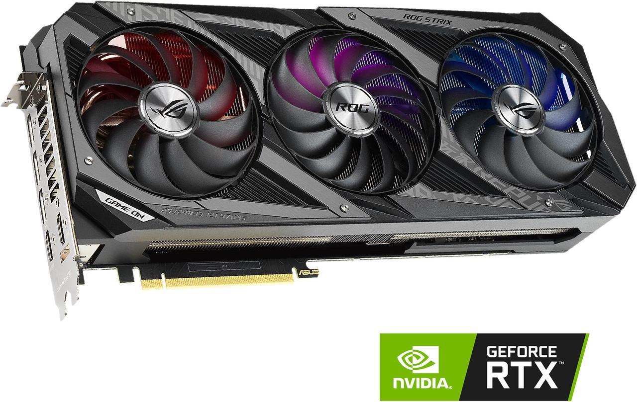 ASUS ROG Strix GeForce RTX 3080 V2 OC Edition 10GB GDDR6X PCI Express 4.0 x16 Video Card ROG-STRIX-RTX3080-O10G-V2-GAMING (LHR)