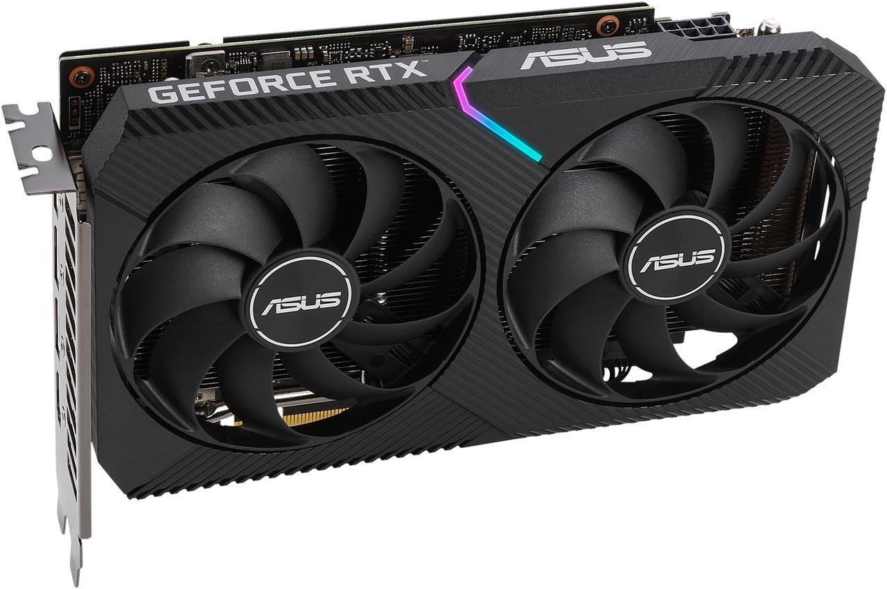 Alt view image 5 of 17 - ASUS Dual GeForce RTX 3060 Ti V2 MINI OC Edition 8GB GDDR6 PCI Express 4.0 Video Card DUAL-RTX3060TI-O8G-MINI-V2 (LHR)
