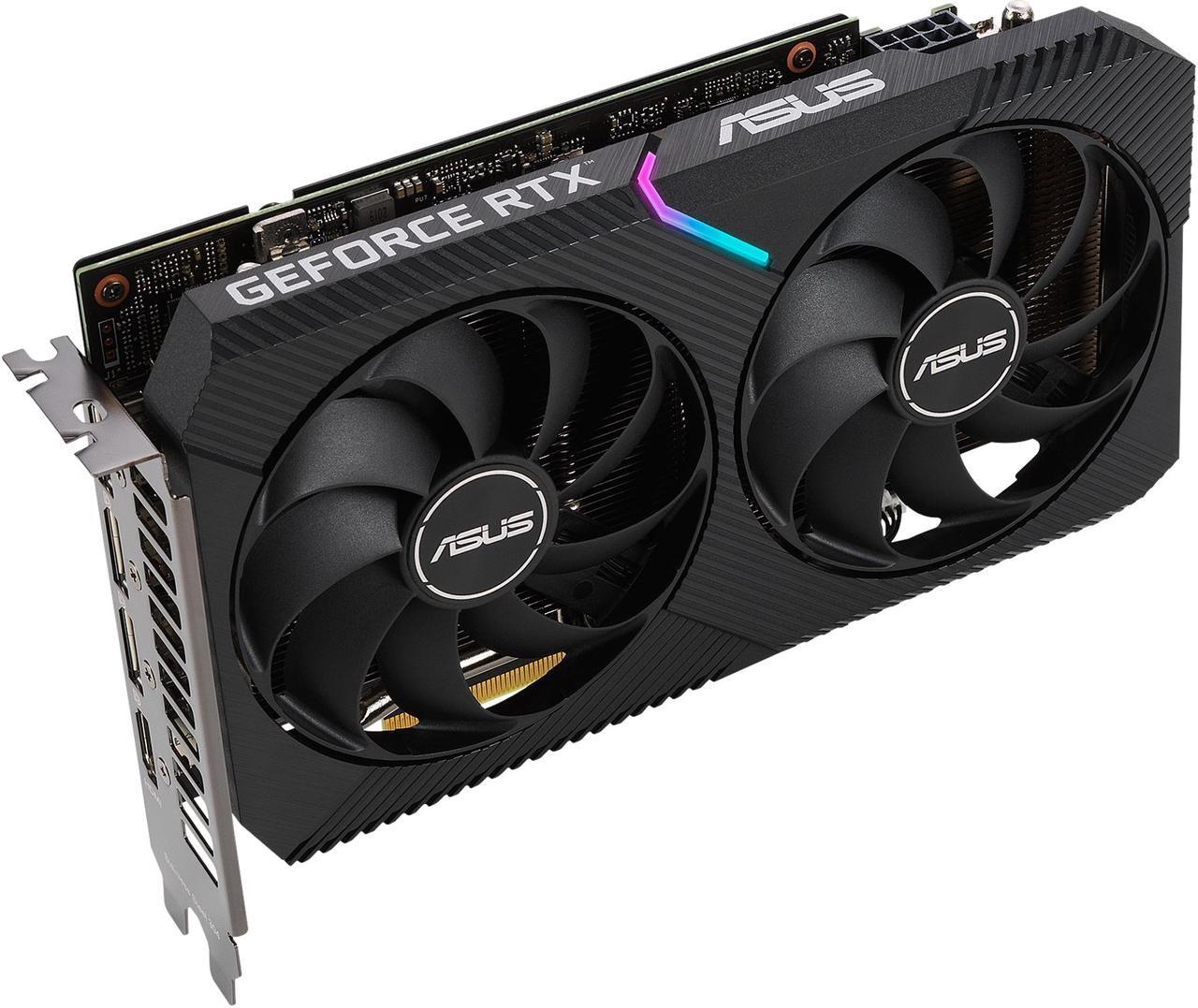 Alt view image 6 of 17 - ASUS Dual GeForce RTX 3060 Ti V2 MINI OC Edition 8GB GDDR6 PCI Express 4.0 Video Card DUAL-RTX3060TI-O8G-MINI-V2 (LHR)