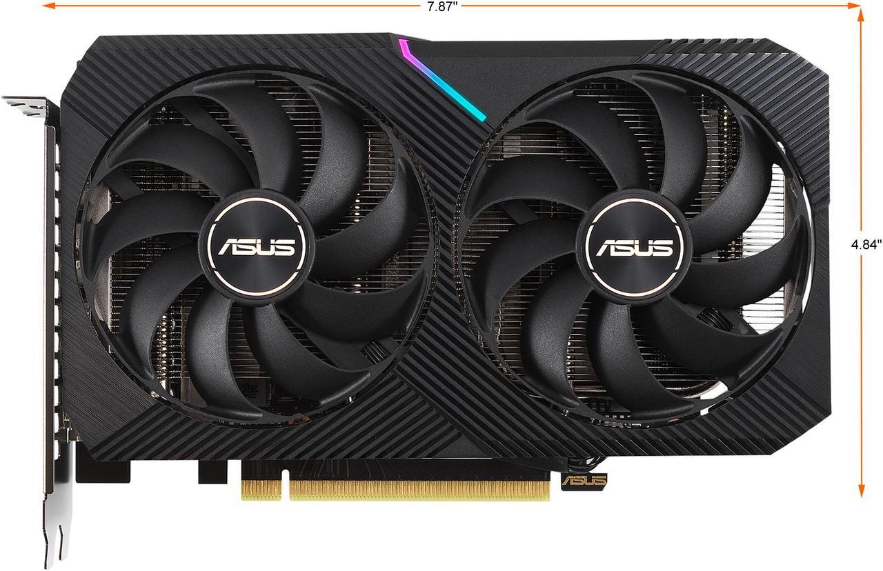 Alt view image 2 of 17 - ASUS Dual GeForce RTX 3060 Ti V2 MINI OC Edition 8GB GDDR6 PCI Express 4.0 Video Card DUAL-RTX3060TI-O8G-MINI-V2 (LHR)