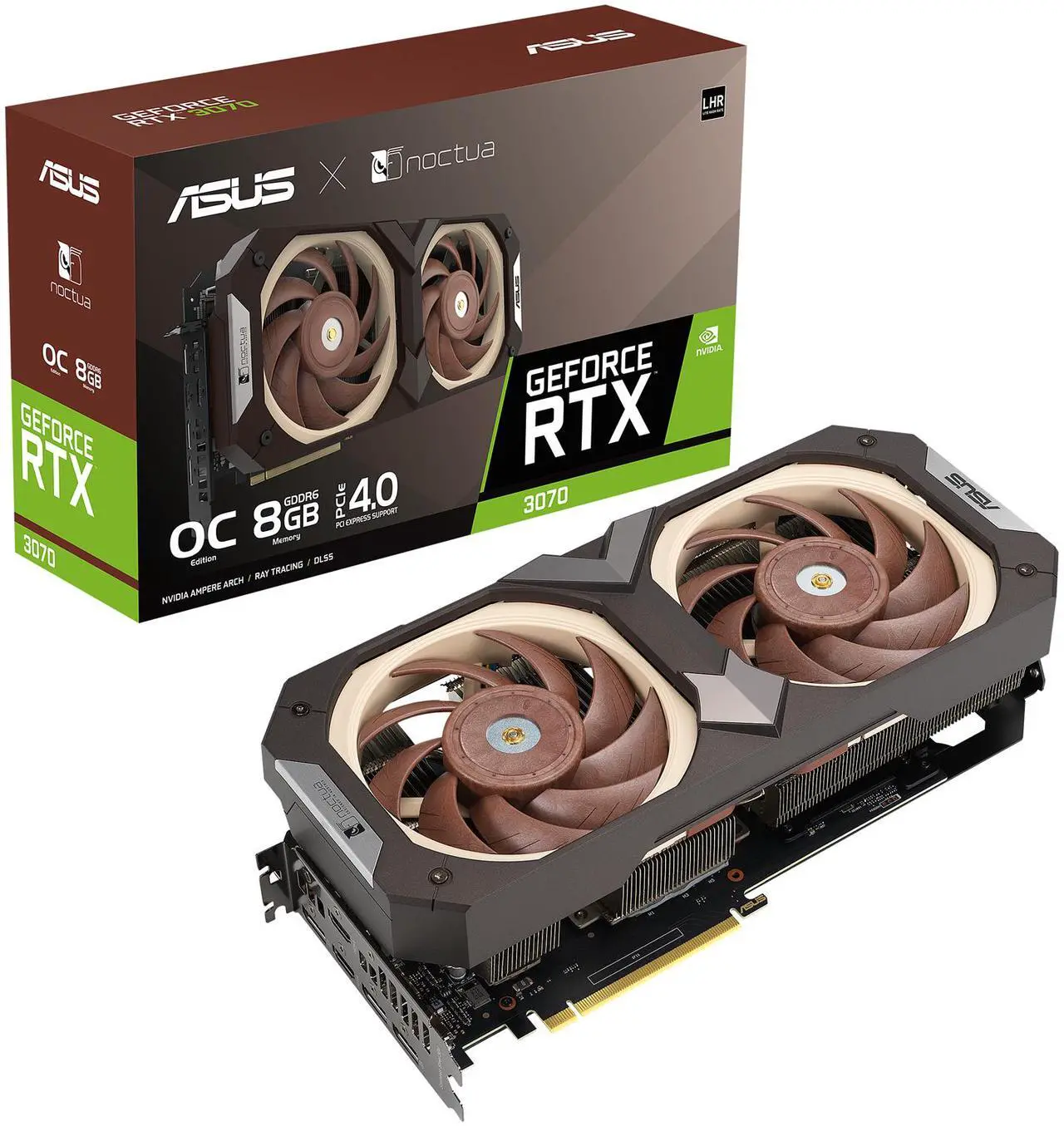 Alt view image 15 of 16 - ASUS Noctua OC Edition GeForce RTX 3070 8GB GDDR6 PCI Express 4.0 Video Card RTX3070-O8G-NOCTUA (LHR)