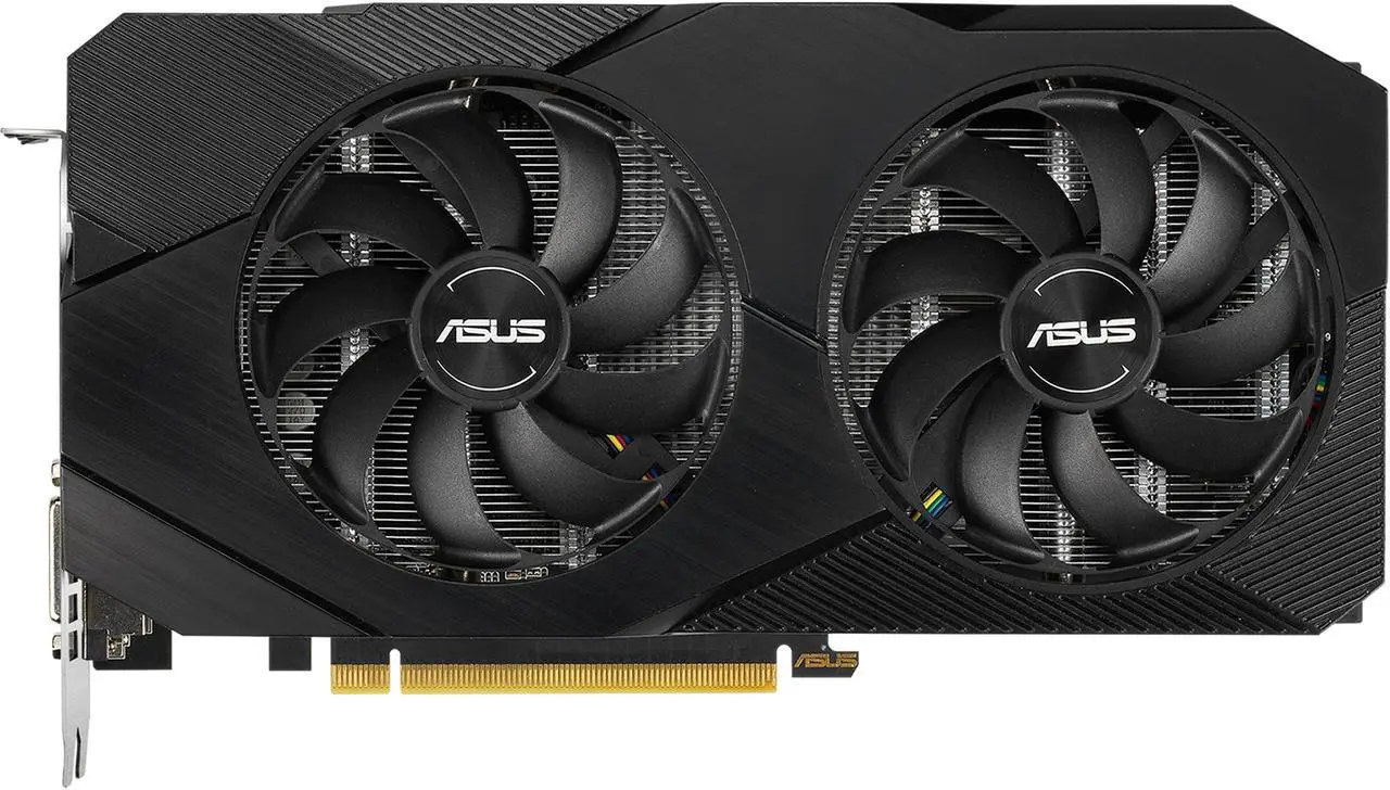 Main image of ASUS Dual GeForce RTX 2060 EVO OC Edition Graphics Card (PCIe 3.0, 12GB GDDR6, HDMI, DisplayPort, DVI-D, Axial-tech Fan, 0dB Technology, Auto-Extreme) DUAL-RTX2060-O12G-EVO