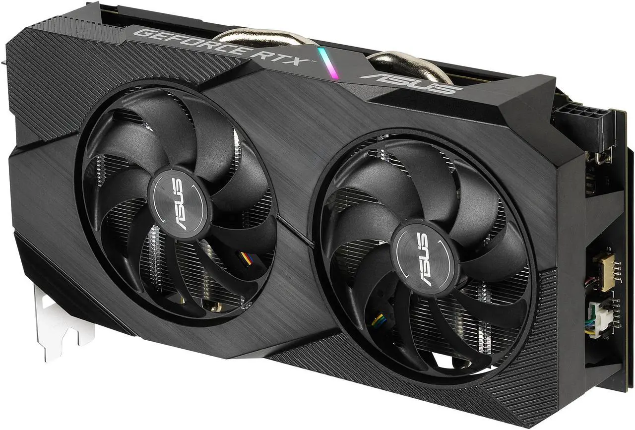 Alt view image 8 of 13 - ASUS Dual GeForce RTX 2060 EVO OC Edition Graphics Card (PCIe 3.0, 12GB GDDR6, HDMI, DisplayPort, DVI-D, Axial-tech Fan, 0dB Technology, Auto-Extreme) DUAL-RTX2060-O12G-EVO