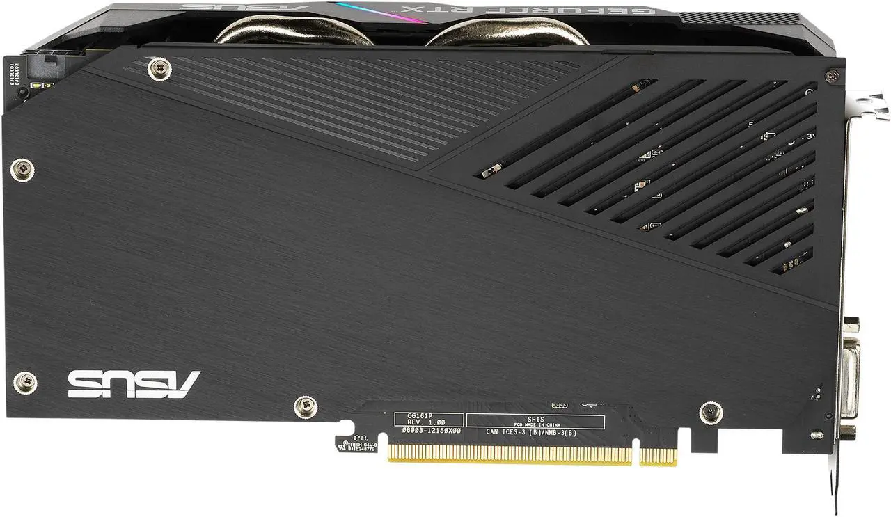 Alt view image 10 of 13 - ASUS Dual GeForce RTX 2060 EVO OC Edition Graphics Card (PCIe 3.0, 12GB GDDR6, HDMI, DisplayPort, DVI-D, Axial-tech Fan, 0dB Technology, Auto-Extreme) DUAL-RTX2060-O12G-EVO