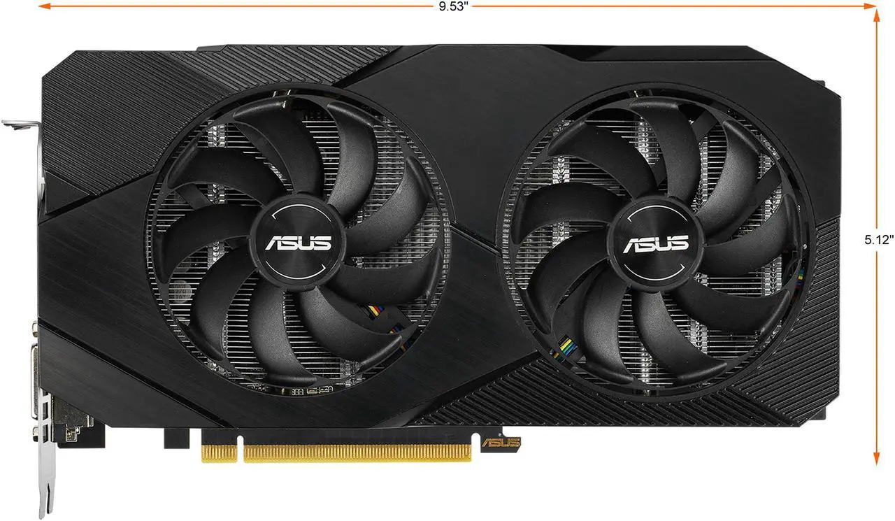 Alt view image 3 of 13 - ASUS Dual GeForce RTX 2060 EVO OC Edition Graphics Card (PCIe 3.0, 12GB GDDR6, HDMI, DisplayPort, DVI-D, Axial-tech Fan, 0dB Technology, Auto-Extreme) DUAL-RTX2060-O12G-EVO