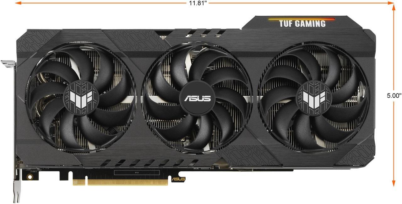 Alt view image 3 of 14 - ASUS TUF Gaming GeForce RTX 3080 12GB GDDR6X PCI Express 4.0 Video Card, LHR TUF-RTX3080-12G-GAMING