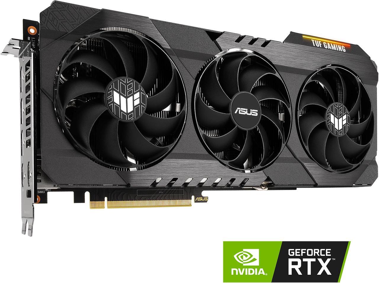 ASUS TUF Gaming NVIDIA GeForce RTX 3090 Ti Graphics Card (PCIe 4.0, 24GB GDDR6X, HDMI 2.1, DisplayPort 1.4a, Dual Ball Fan Bearings, Military-grade Certification, GPU Tweak) TUF-RTX3090TI-24G-GAMING