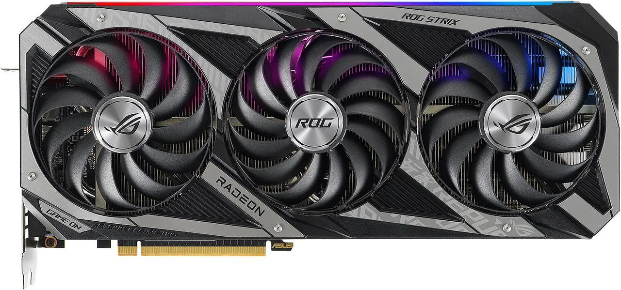Main image of ASUS ROG Strix AMD Radeon RX 6750 XT OC Edition Gaming Graphics Card (AMD RNDA 2, PCIe 4.0, 12GB GDDR6, HDMI 2.1, DisplayPort 1.4a, Axial-tech Fan Design, 2.9-slot, Super Alloy Power II, GPU Tweak)