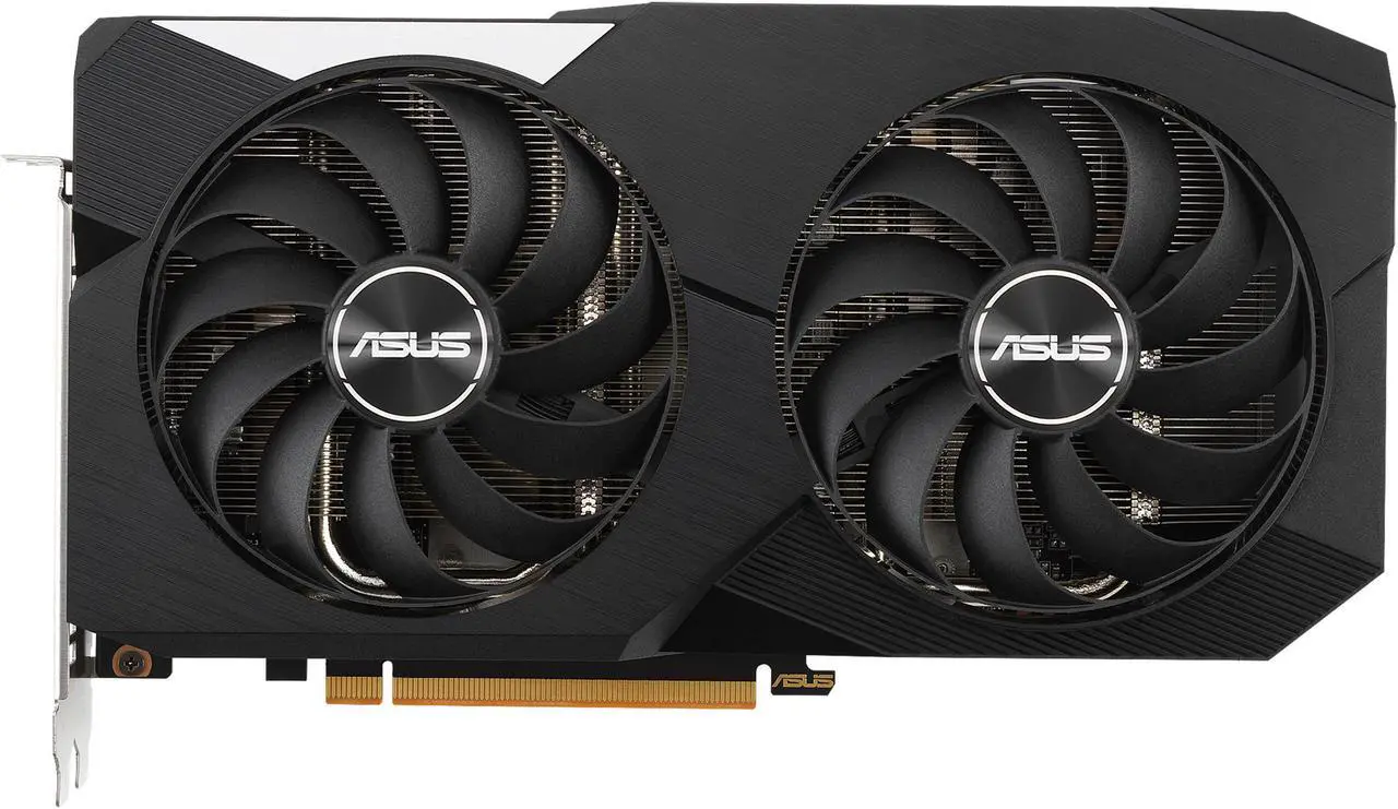 Main image of ASUS Dual AMD Radeon RX 6650 XT OC Edition 8GB GDDR6 Gaming Graphics Card (AMD RNDA 2, PCIe 4.0, 8GB GDDR6 Memory, HDMI 2.1, DisplayPort 1.4a, Axial-tech Fan Design, 0dB Technology)