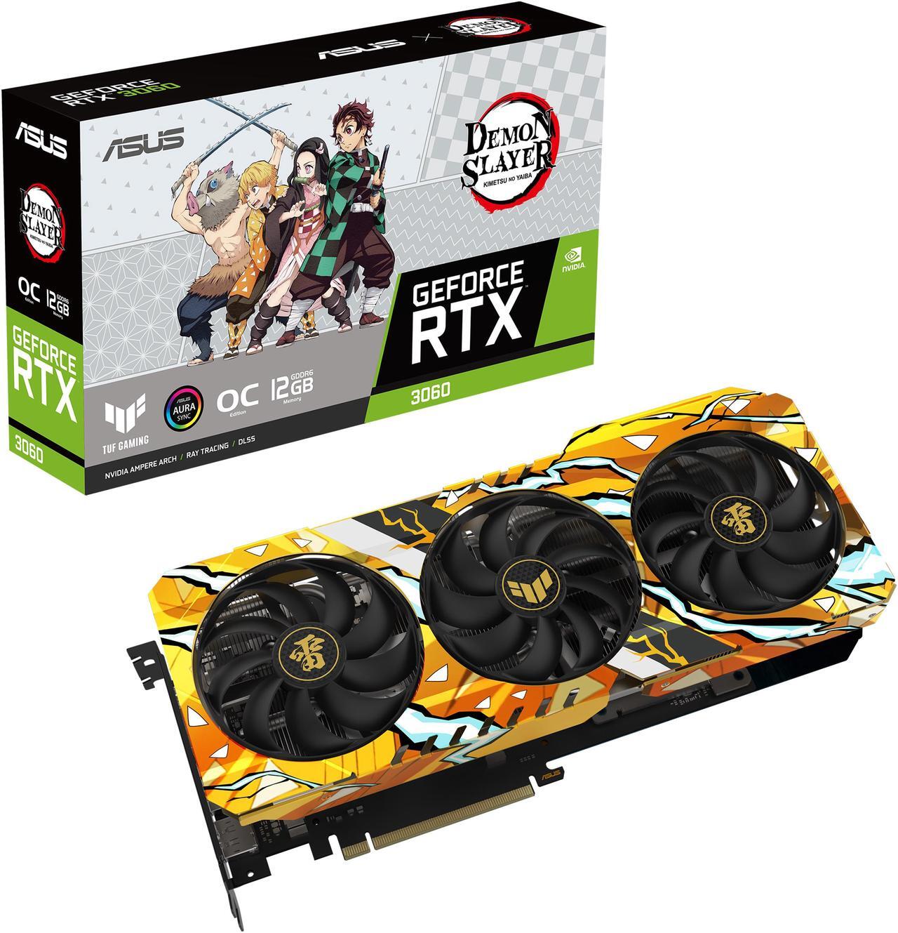 Alt view image 7 of 7 - ASUS TUF Gaming GeForce RTX 3060 12GB GDDR6 PCI Express 4.0 ATX Video Card TUF-RTX3060-O12G-DEMONSLAYER