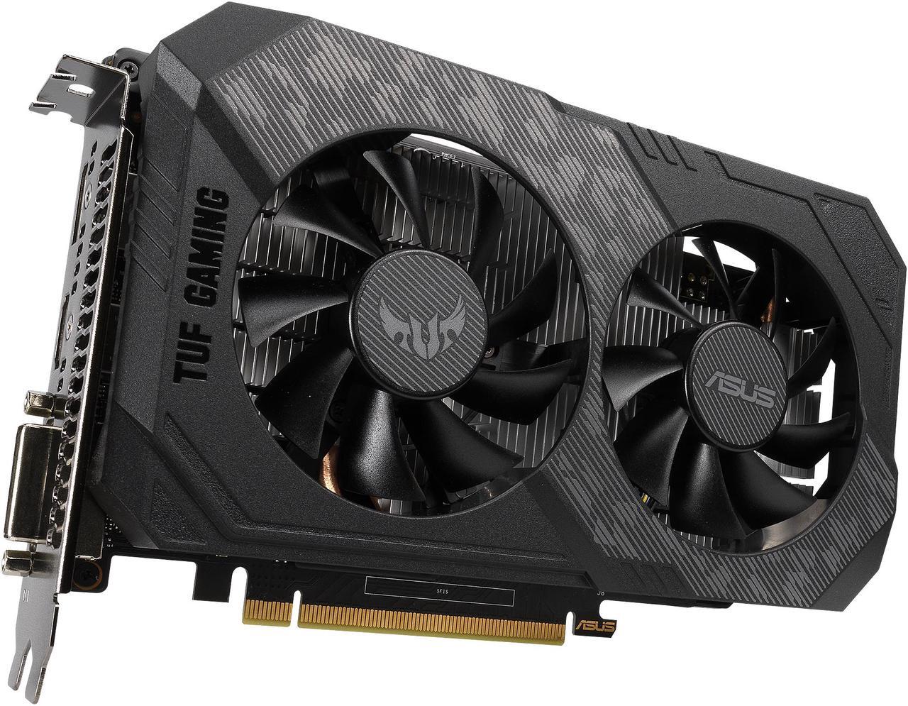 Alt view image 3 of 10 - ASUS TUF NVIDIA GeForce GTX 1630 OC Edition Gaming Graphics Card (PCIe 3.0, 4GB GDDR6 memory, HDMI 2.0, DisplayPort 1.4a, DVI-D, IP5X Dust Resistance, Auto-Extreme) TUF-GTX1630-O4G-GAMING