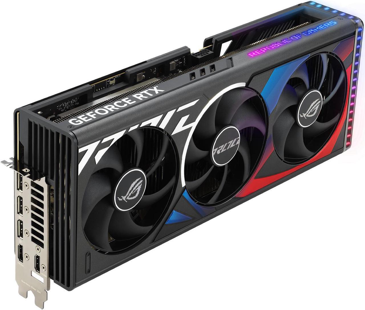 Alt view image 4 of 20 - ASUS ROG Strix GeForce RTX 4080 OC Edition Gaming Graphics Card (PCIe 4.0, 16GB GDDR6X, HDMI 2.1a, DisplayPort 1.4a) ROG-STRIX-RTX4080-O16G-GAMING