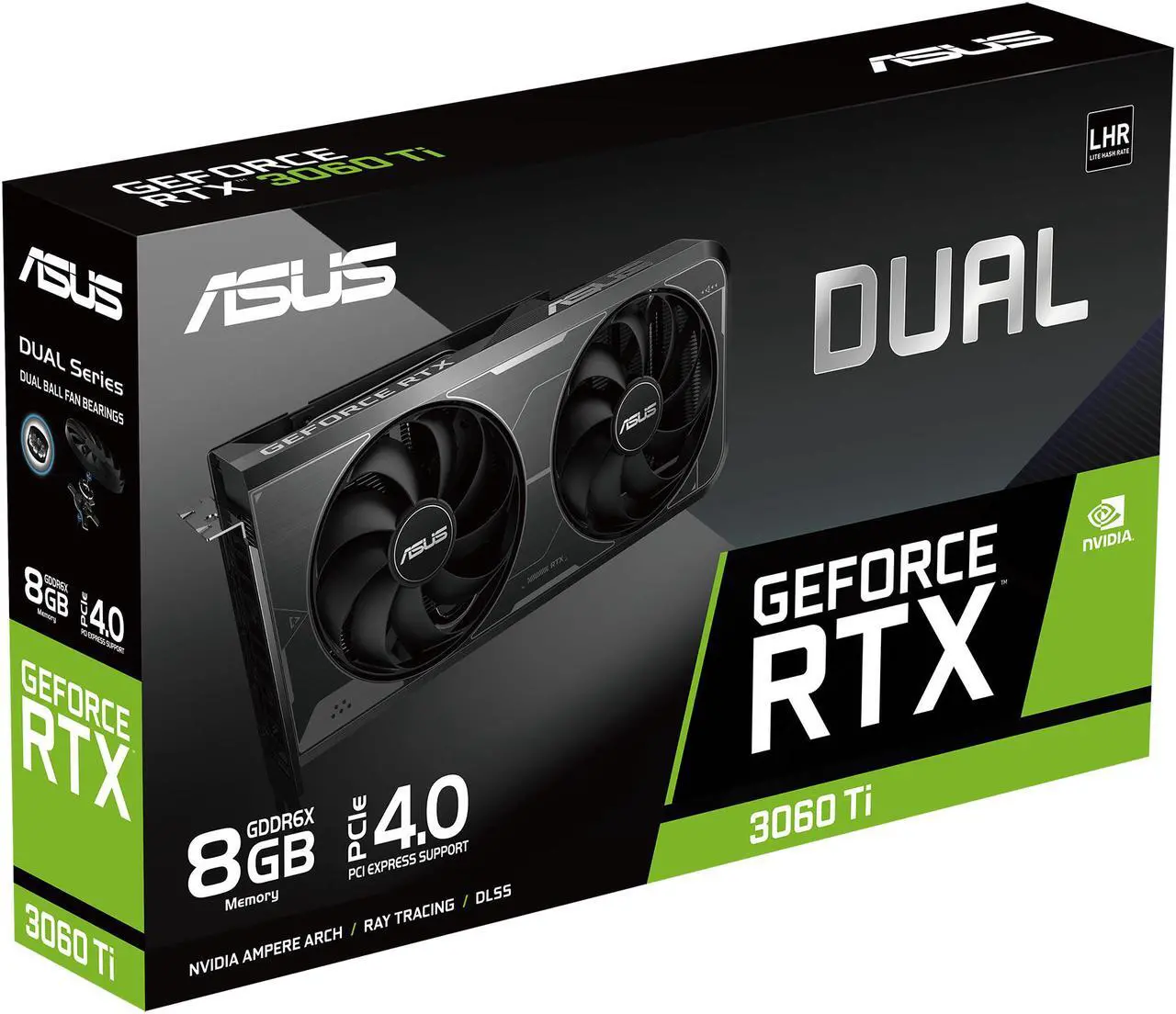 Alt view image 10 of 10 - ASUS Dual NVIDIA GeForce RTX 3060 Ti Graphics Card (PCIe 4.0, 8GB GDDR6X memory, HDMI 2.1, DisplayPort 1.4a, 2-slot design, Axial-tech fan design, 0dB technology) DUAL-RTX3060TI-8GD6X