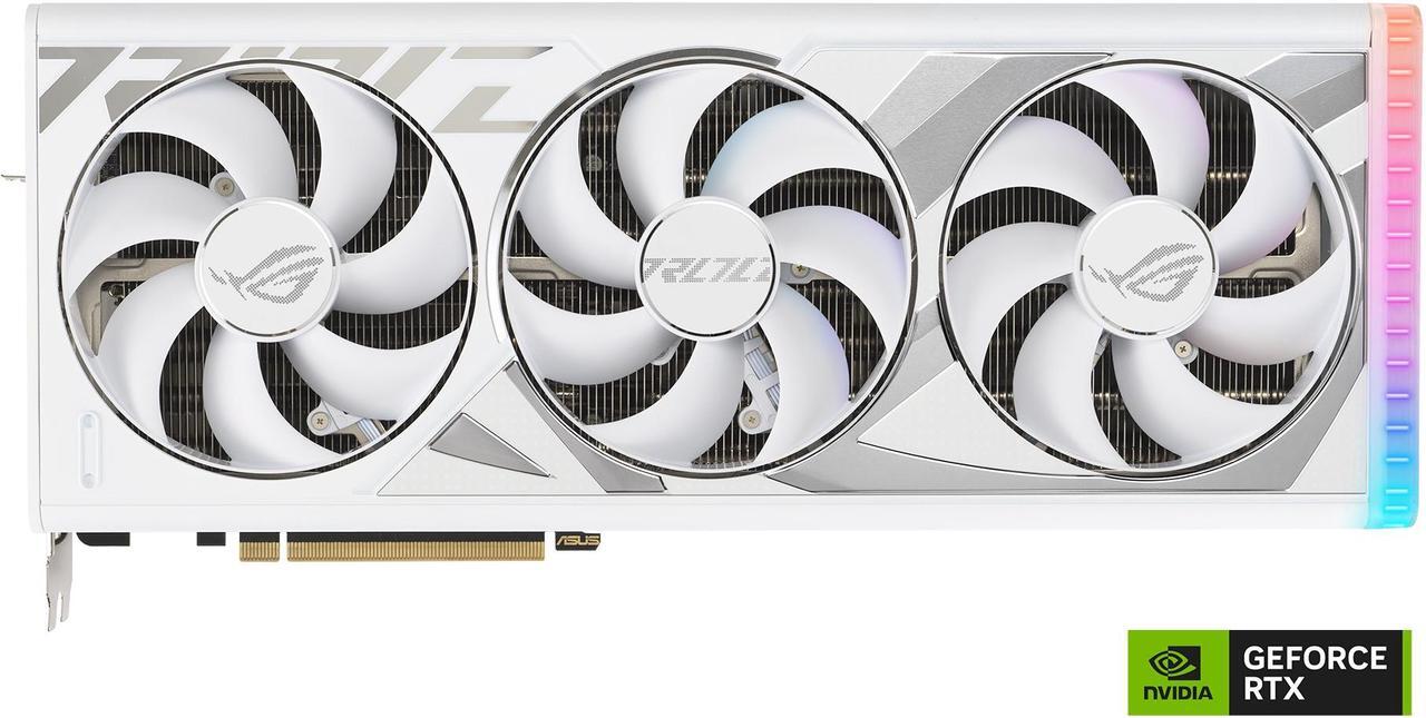 Alt view image 2 of 20 - ASUS ROG Strix GeForce RTX 4090 White OC Edition Gaming Graphics Card (PCIe 4.0, 24GB GDDR6X, HDMI 2.1a, DisplayPort 1.4a) ROG-STRIX-RTX4090-O24G-WHITE