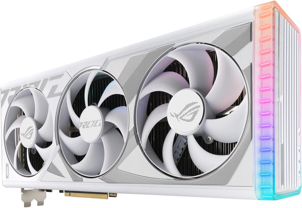 Alt view image 8 of 20 - ASUS ROG Strix GeForce RTX 4090 White OC Edition Gaming Graphics Card (PCIe 4.0, 24GB GDDR6X, HDMI 2.1a, DisplayPort 1.4a) ROG-STRIX-RTX4090-O24G-WHITE