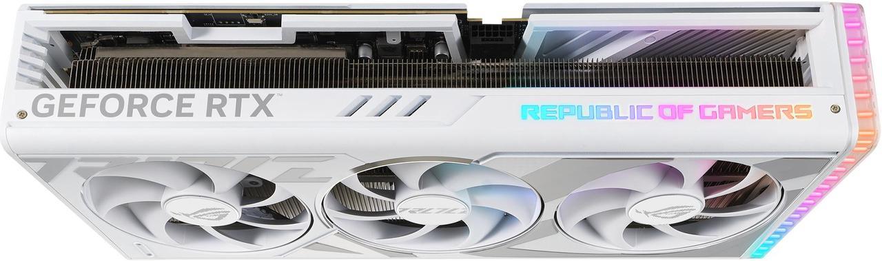 Alt view image 9 of 20 - ASUS ROG Strix GeForce RTX 4090 White OC Edition Gaming Graphics Card (PCIe 4.0, 24GB GDDR6X, HDMI 2.1a, DisplayPort 1.4a) ROG-STRIX-RTX4090-O24G-WHITE