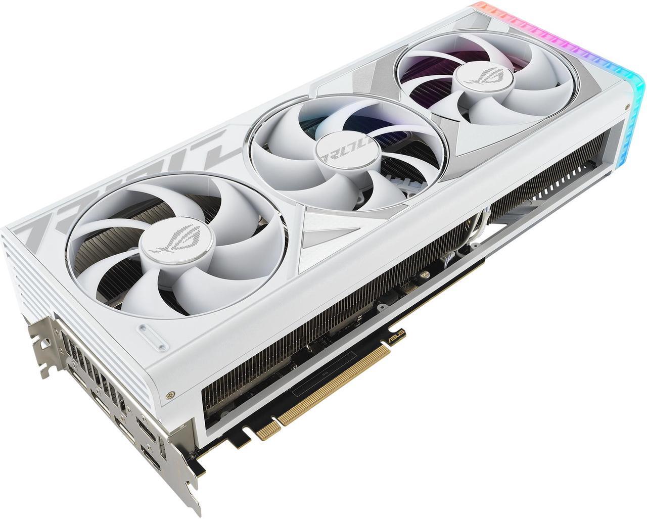 Alt view image 10 of 20 - ASUS ROG Strix GeForce RTX 4090 White OC Edition Gaming Graphics Card (PCIe 4.0, 24GB GDDR6X, HDMI 2.1a, DisplayPort 1.4a) ROG-STRIX-RTX4090-O24G-WHITE