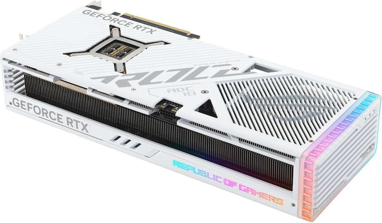 Alt view image 13 of 20 - ASUS ROG Strix GeForce RTX 4090 White OC Edition Gaming Graphics Card (PCIe 4.0, 24GB GDDR6X, HDMI 2.1a, DisplayPort 1.4a) ROG-STRIX-RTX4090-O24G-WHITE