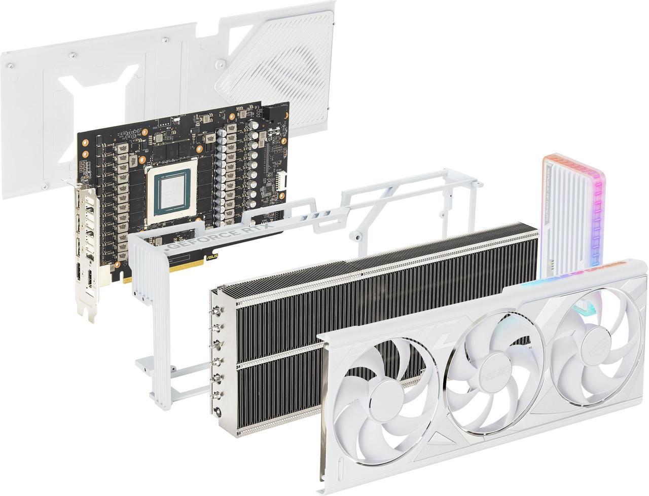 Alt view image 15 of 20 - ASUS ROG Strix GeForce RTX 4090 White OC Edition Gaming Graphics Card (PCIe 4.0, 24GB GDDR6X, HDMI 2.1a, DisplayPort 1.4a) ROG-STRIX-RTX4090-O24G-WHITE