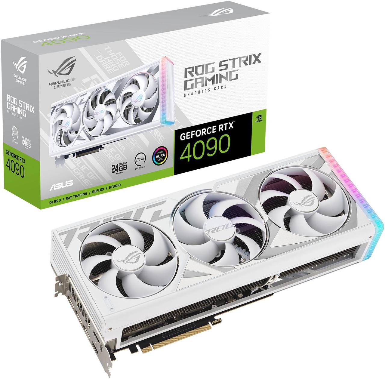 Alt view image 14 of 20 - ASUS ROG Strix GeForce RTX 4090 White Edition Gaming Graphics Card (PCIe 4.0, 24GB GDDR6X, HDMI 2.1a, DisplayPort 1.4a) ROG-STRIX-RTX4090-24G-WHITE