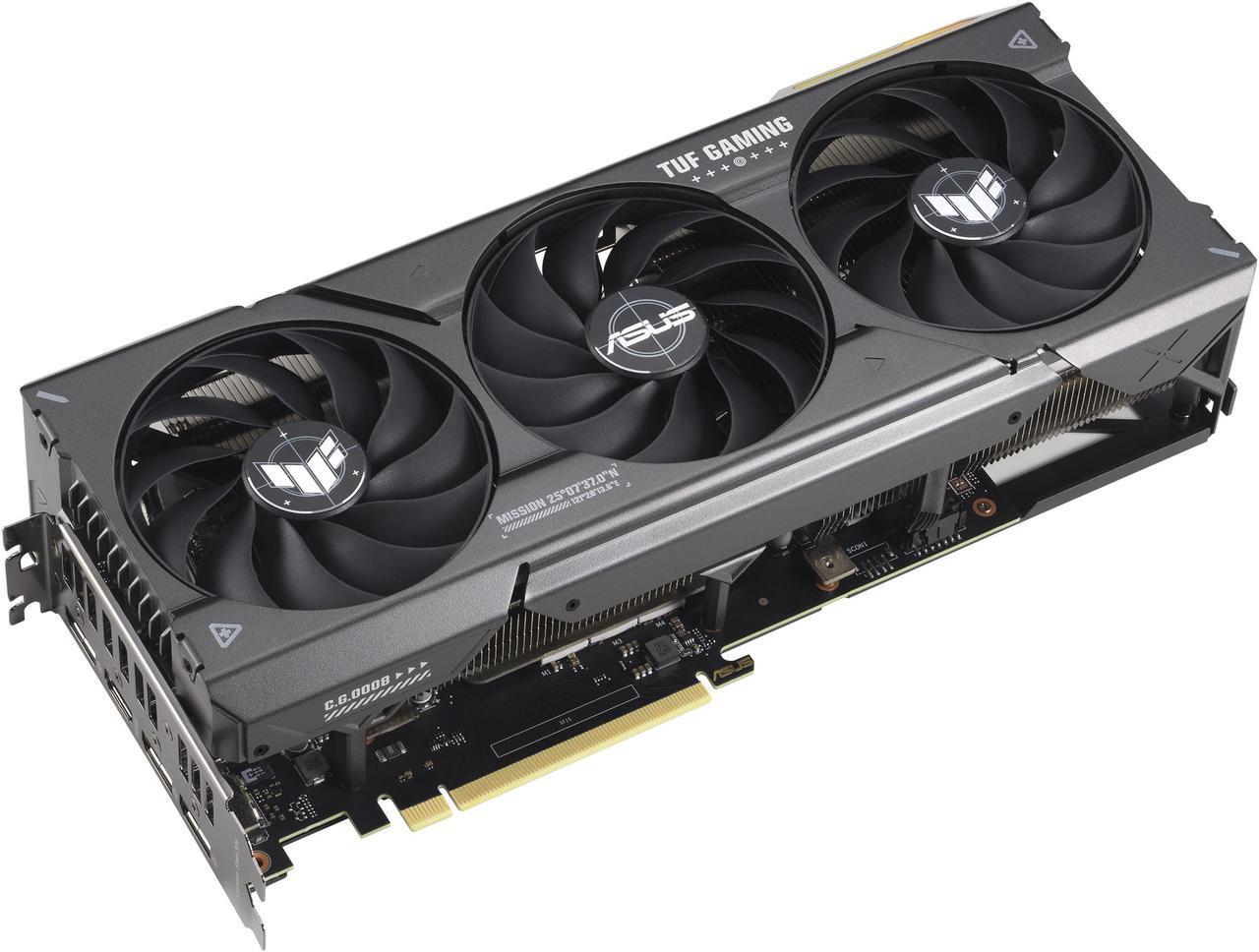 Alt view image 4 of 14 - ASUS TUF Gaming NVIDIA GeForce RTX 4070 Gaming Graphics Card (PCIe 4.0, 12GB GDDR6X, HDMI 2.1, DisplayPort 1.4a) TUF-RTX4070-12G-GAMING
