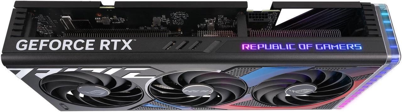 Alt view image 4 of 15 - ASUS ROG Strix GeForce RTX 4070 OC Edition Gaming Graphics Card (PCIe 4.0, 12GB GDDR6X, DLSS 3, HDMI 2.1, DisplayPort 1.4a) ROG-STRIX-RTX4070-O12G-GAMING
